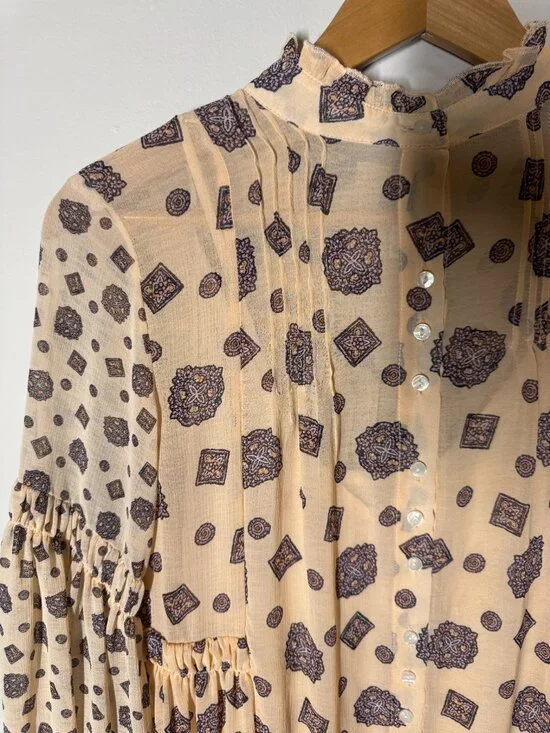 Free People Women's Turn Turn Mini Dress w/ Medallion Print Sz. XS - Picture 3 of 7